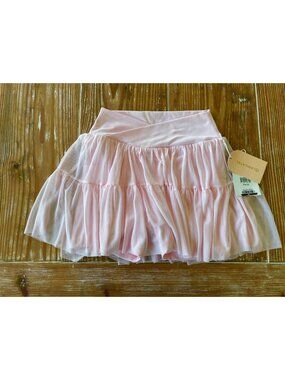 Blogilates light pink ballerina skort - tiered mesh - balletcore
